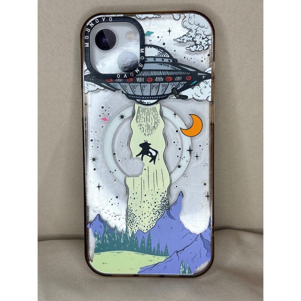 Mosnovo iPhone 15 Plus Case UFO Abduction Cow Protective Cover MI15PLUS-T370